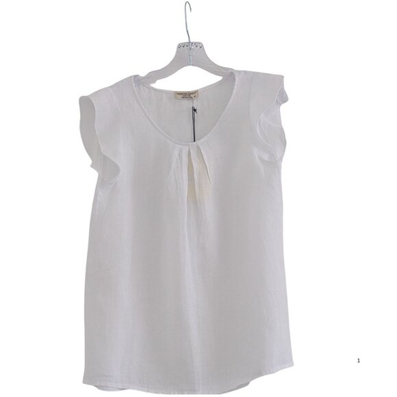 🤍 Terzo Millennio Pure Linen Blouse – Size S/P (Fits M) – NWT – Made in Italy - Picture 2 of 5